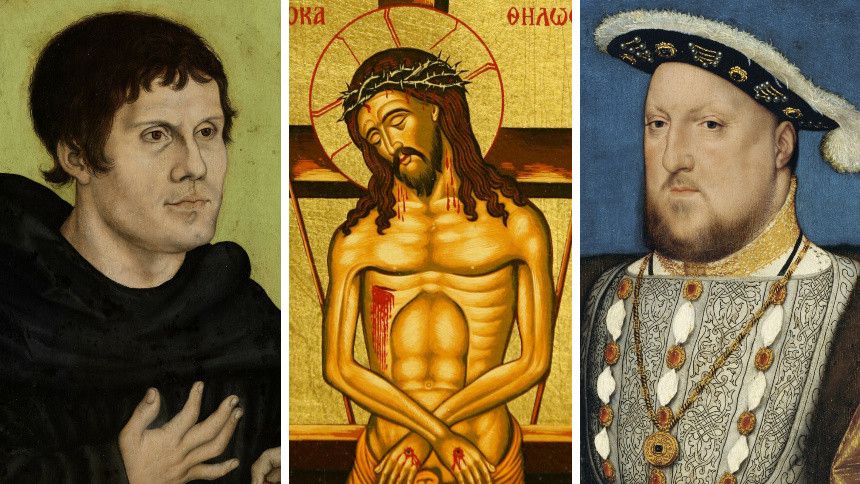 Marcin Luter, Jezus Chrystus, Henryk VIII (ilustracje poglu0105dowe)