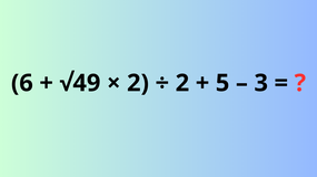 (6 + √49 × 2) ÷ 2 + 5 – 3 = ?