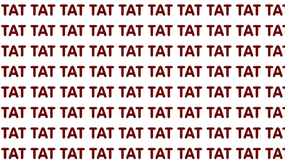 Zagadka optyczna IQ. Wskaż błędnie zapisany skrót TAT w 6 sekund