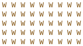 Optyczna zagadka IQ. Znajdź literę "M" wśród "W" w 6 sekund