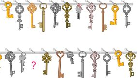 Obrazek z dwoma rzędami kluczy