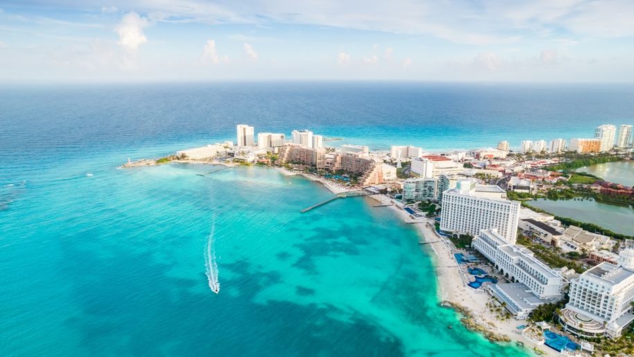 Wybrzeże w Cancún w Meksyku