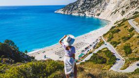 Widok na plażę Myrtos na Kefalonii