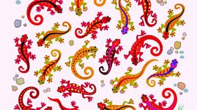 Obrazek z jaszczurkami