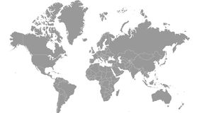 Mapa świata. Quiz. 7 kontynentów