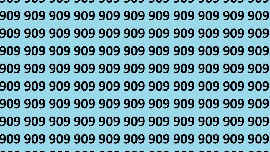 Znajdź błędnie zapisaną liczbę 909