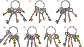 Które pęki kluczy są identyczne? Test IQ