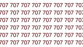 Zagadka optyczna IQ. Znajdź błędnie zapisaną liczbę 707