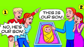 Test logiczny IQ. Kto jest prawdziwym rodzicem? Masz 4 sekundy