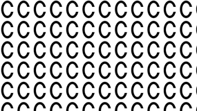 Optyczna zagadka IQ. Znajdziesz błędnie zapisaną literę C w 6 sekund?