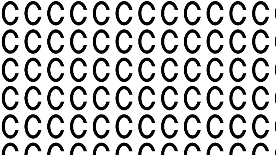 Optyczna zagadka IQ. Znajdziesz błędnie zapisaną literę C w 6 sekund?