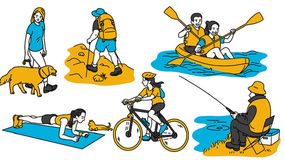 Psychotest. Co mówi o tobie ulubiona forma wypoczynku? Grafika z aktywnościami