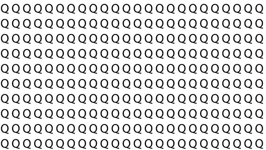Zagadka optyczna IQ. Znajdź literę O wśród Q w 8 sekund