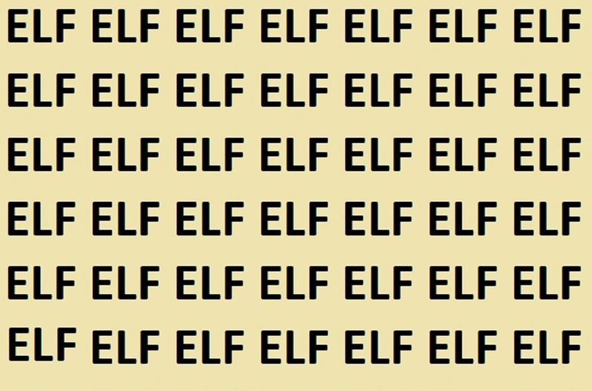Zagadka optyczna IQ ze słowem elf
