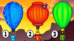 Test logiczny IQ. Wskaż, który balon nie jest bezpieczny w 9 sekund