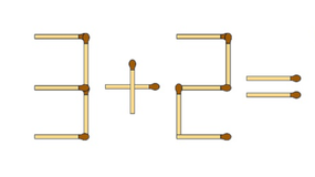 Matematyczna łamigłówka IQ. Przełóż 1 zapałkę i rozwiąż równanie