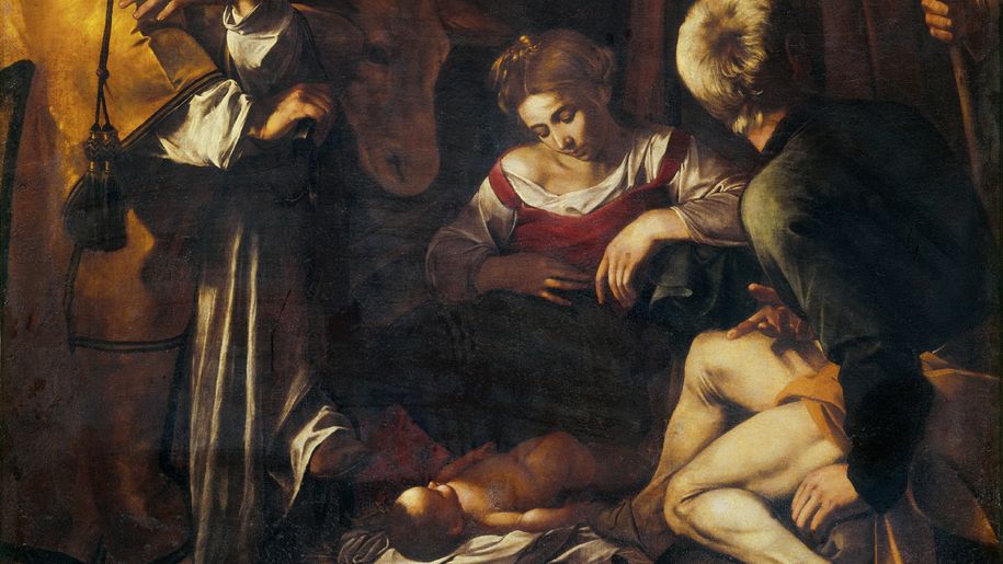 "Narodzenie Pańskie ze św. Franciszkiem i św. Wawrzyńcem" Caravaggio