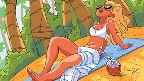 Obrazek - kobieta na plaży