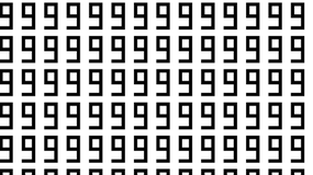 Optyczna zagadka IQ. Znajdź błędnie zapisaną cyfrę 9 w 12 sekund