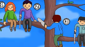 Test logiczny IQ. Zgadnij, kto nie spadnie z drzewa w 2 sekundy