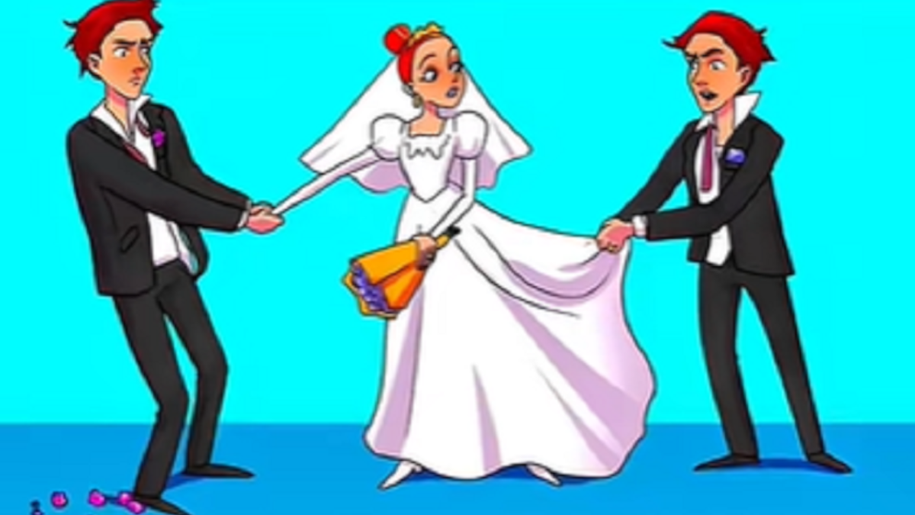 Logiczny test IQ. Zgadnij prawdziwego pana młodego w 4 sekundy