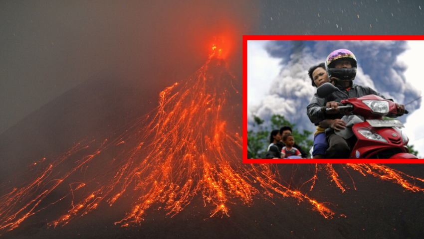 Wulkan Merapi, wybuchy wulkanów