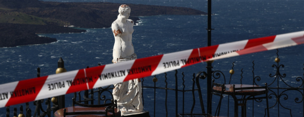 Santorini, Grecja, trzęsienie ziemi, ewakuacja