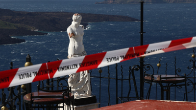 Santorini, Grecja, trzęsienie ziemi, ewakuacja