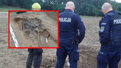 Odkrycie w Polsce, grób niemieckiego żołnierza