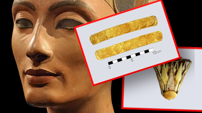 Złota biżuteria z czasów Nefertiti