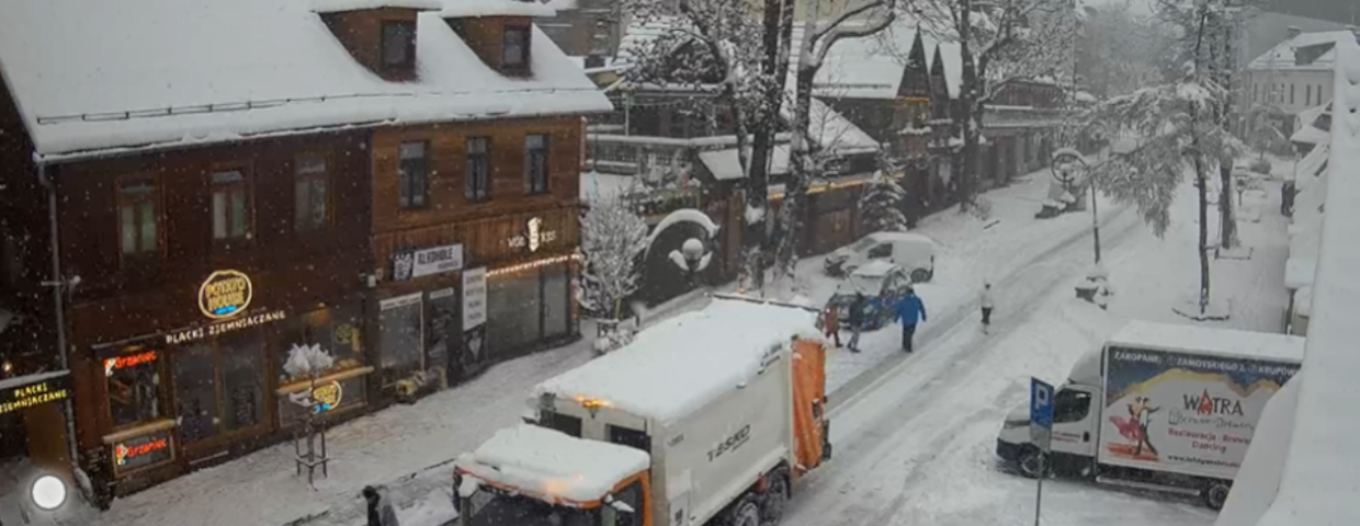 Zakopane, Krupówki, śnieg