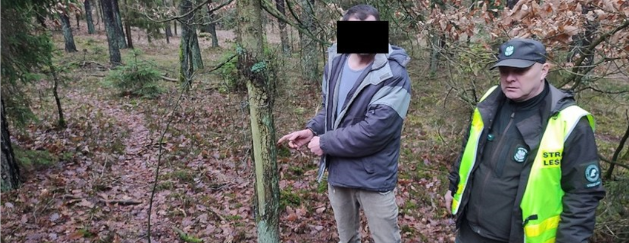 Kłusownik złapany na gorącym uczynku