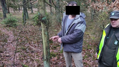 Kłusownik złapany na gorącym uczynku