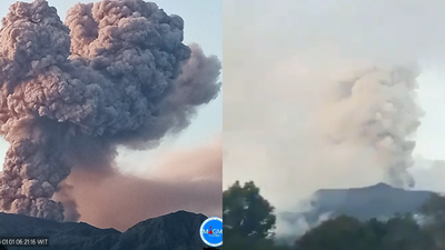 Erupcje wulkanów w Indonezji