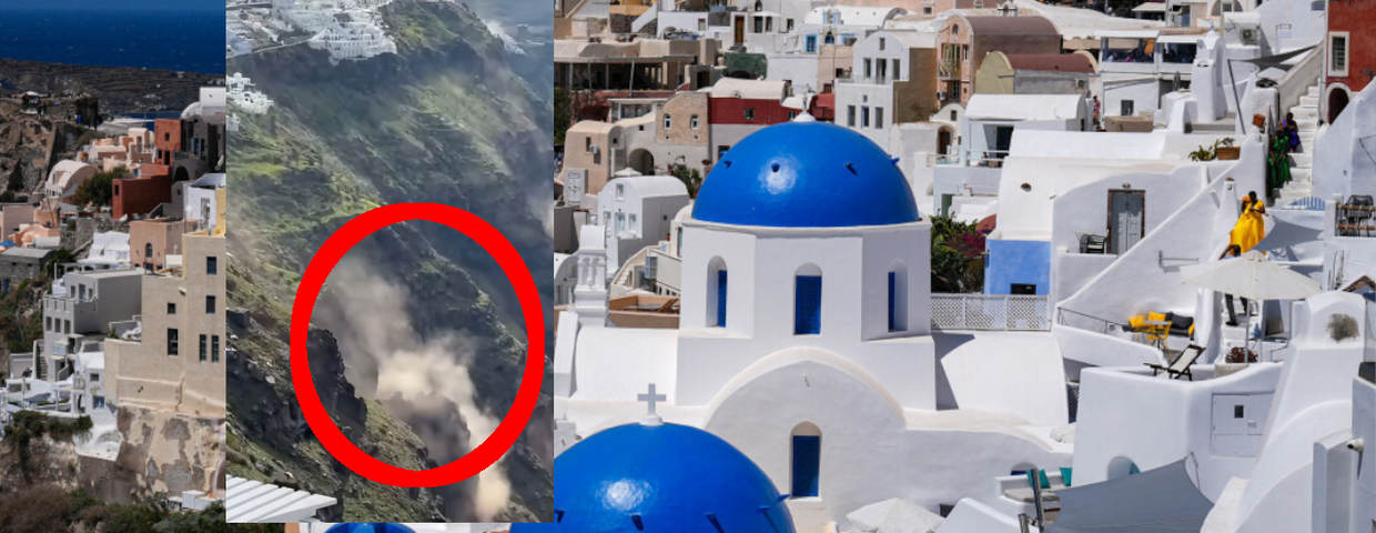 Grecja, Santorini, trzęsienie ziemi