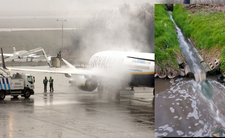 Międzynarodowy Port Lotniczy Krakow Airport i skażony potok Olszanicki