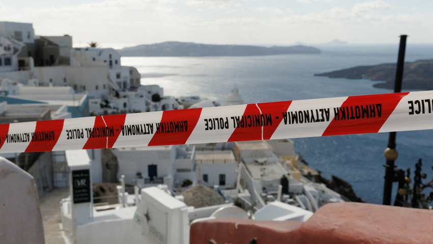 Santorini, trzęsienie ziemi, ryzyko tsunami
