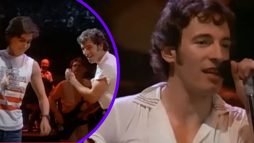 Kadry z teledysku do "Dancing In The Dark"