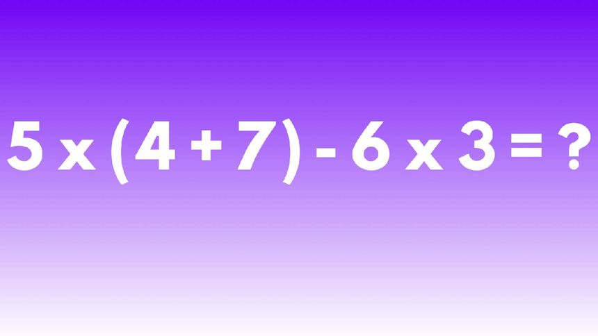 Test IQ. Podaj wynik równania