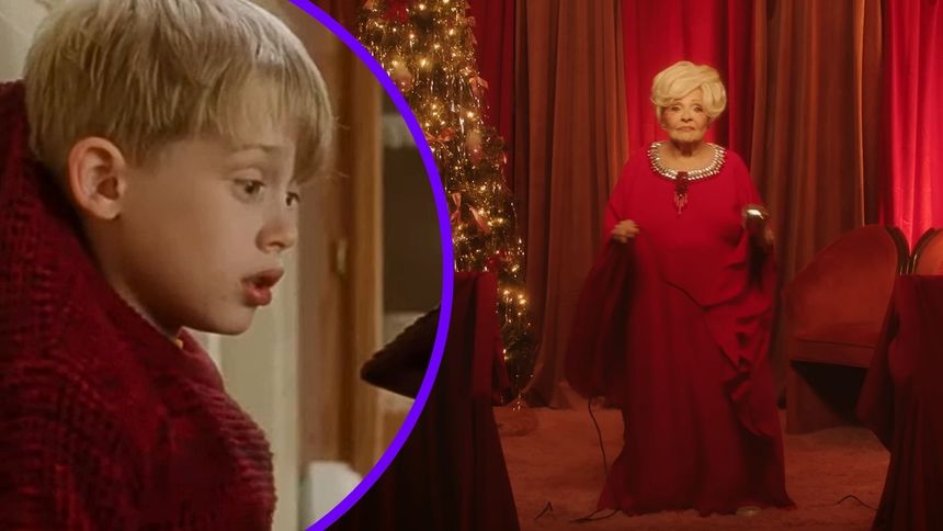 Kadr z filmu "Kevin sam w domu" i teledysku do “Rockin’ Around Christmas Tree”