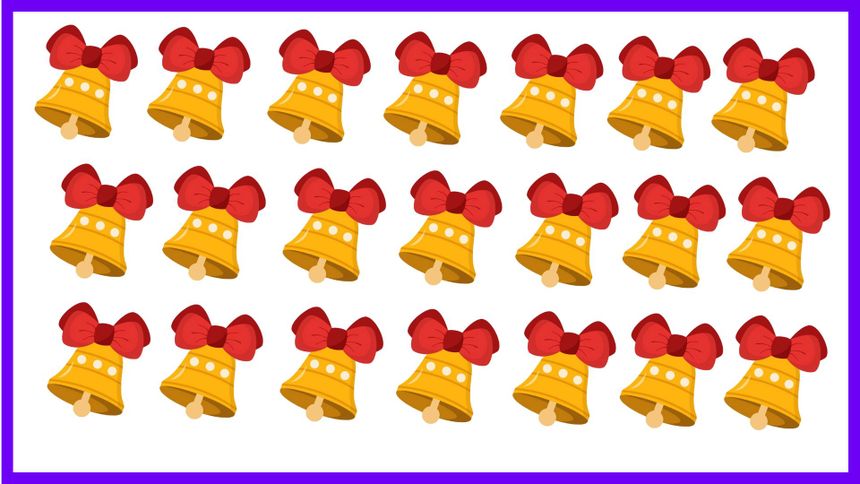 Optyczna zagadka IQ. Który dzwoneczek jest inny?