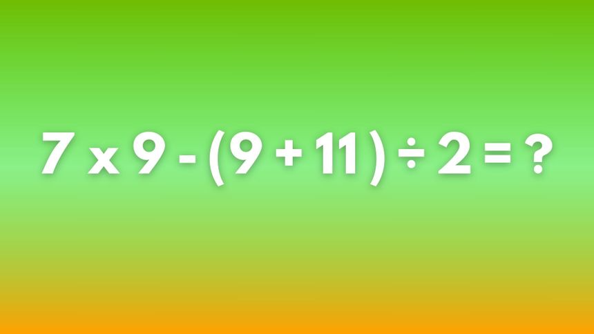 Wskaż wynik bez kalkulatora. Tylko zdrowy mózg policzy w pamięci