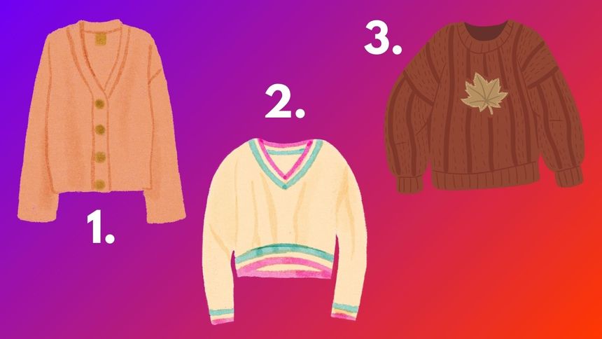 Który sweter wybierasz? To ujawni twój charakter