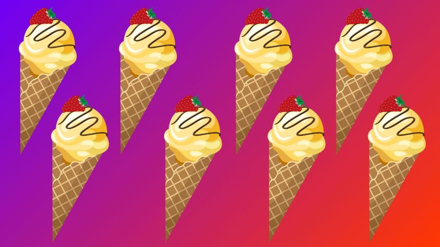 Zagadka optyczna IQ. Które lody nie pasują?