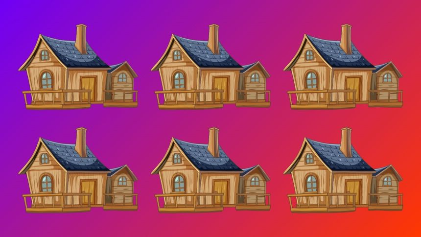 Zagadka optyczna IQ. Która chatka się różni?