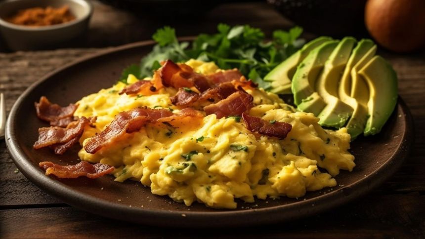 Jajecznica na talerzu