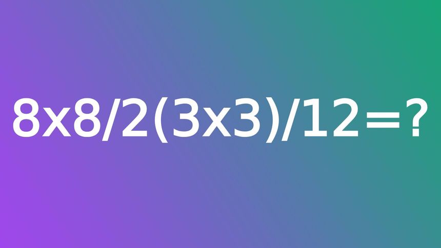 Test na IQ. Policz równanie w pamięci