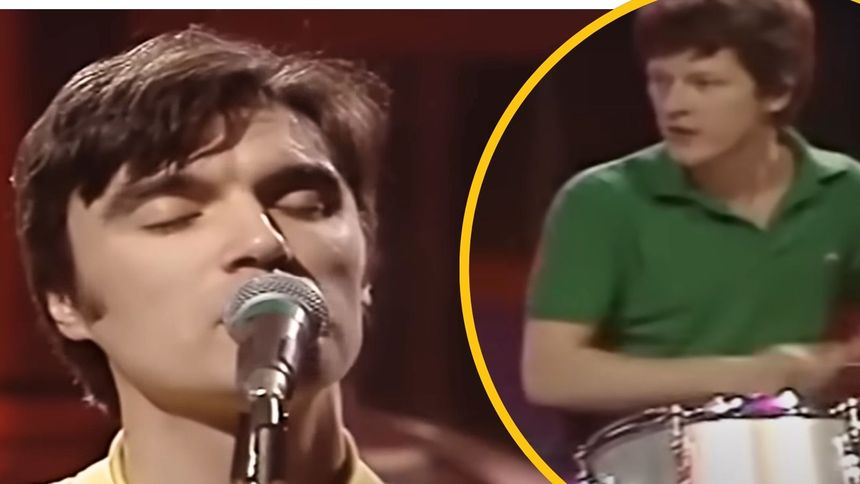 Kadry z występu Talking Heads 