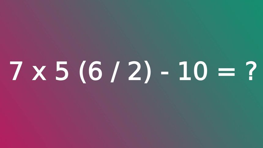 Policz równanie matematyczne w głowie