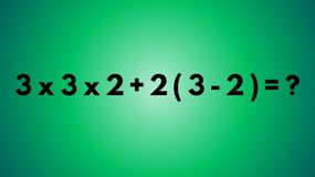 Ile to jest 3 x 3 x 2 + 2 ( 3 - 2 )?